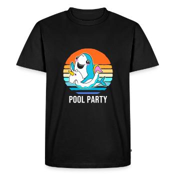 Pool Party - Men's Premium Organic T-Shirt - black - Front - Nico (187cm)