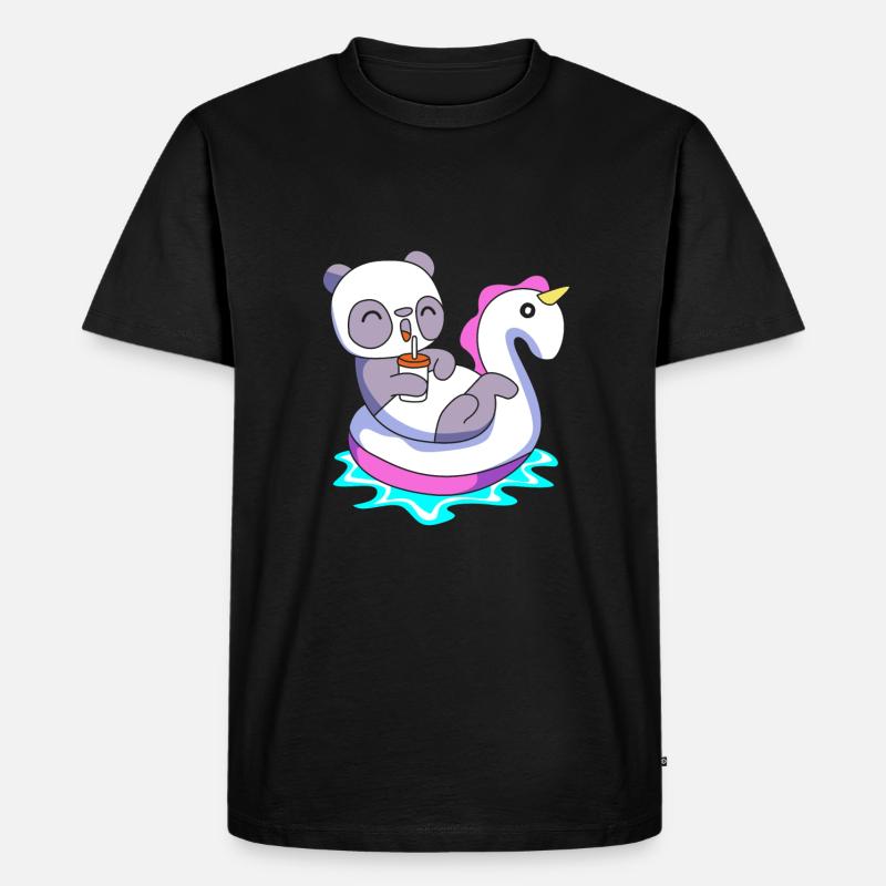 Pool Party - Männer Premium Bio T-Shirt - Schwarz