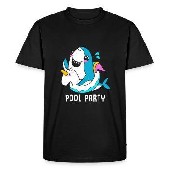Pool Party - Men's Premium Organic T-Shirt - black - Front - Nico (187cm)