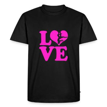 Yoga aérien Air Yoga - T-shirt Premium bio Homme - noir - Devant - Nico (187cm)