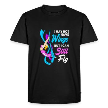 Yoga aérien Air Yoga - T-shirt Premium bio Homme - noir - Devant - Nico (187cm)