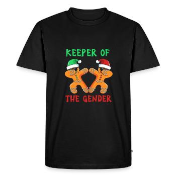 Christmas Gender Reveal Newborn Baby Sayings - Men's Premium Organic T-Shirt - black - Front - Nico (187cm)