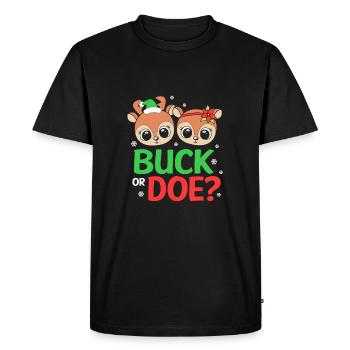Christmas Gender Reveal Newborn Baby Sayings - Men's Premium Organic T-Shirt - black - Front - Nico (187cm)