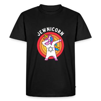 Hanoucca - T-shirt Premium bio Homme - noir - Devant - Nico (187cm)