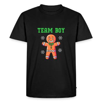 Christmas Gender Reveal Newborn Baby Sayings - Men's Premium Organic T-Shirt - black - Front - Nico (187cm)