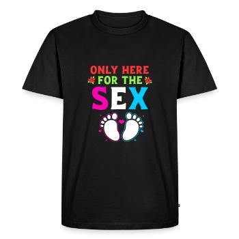 Christmas Gender Reveal Newborn Baby Sayings - Men's Premium Organic T-Shirt - black - Front - Nico (187cm)