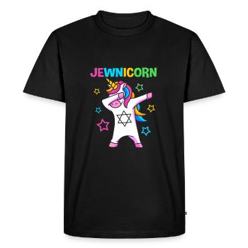 Hanoucca - T-shirt Premium bio Homme - noir - Devant - Nico (187cm)