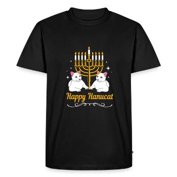 Hanoucca - T-shirt Premium bio Homme - noir - Devant - Nico (187cm)