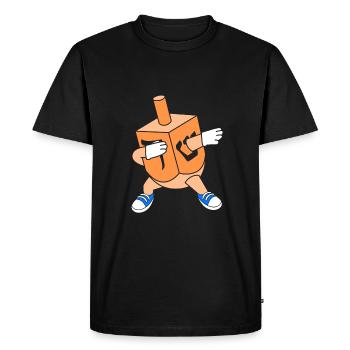 Hanoucca - T-shirt Premium bio Homme - noir - Devant - Nico (187cm)