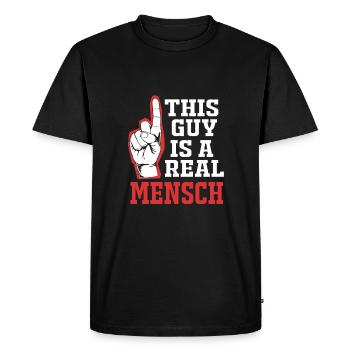 Hanoucca - T-shirt Premium bio Homme - noir - Devant - Nico (187cm)