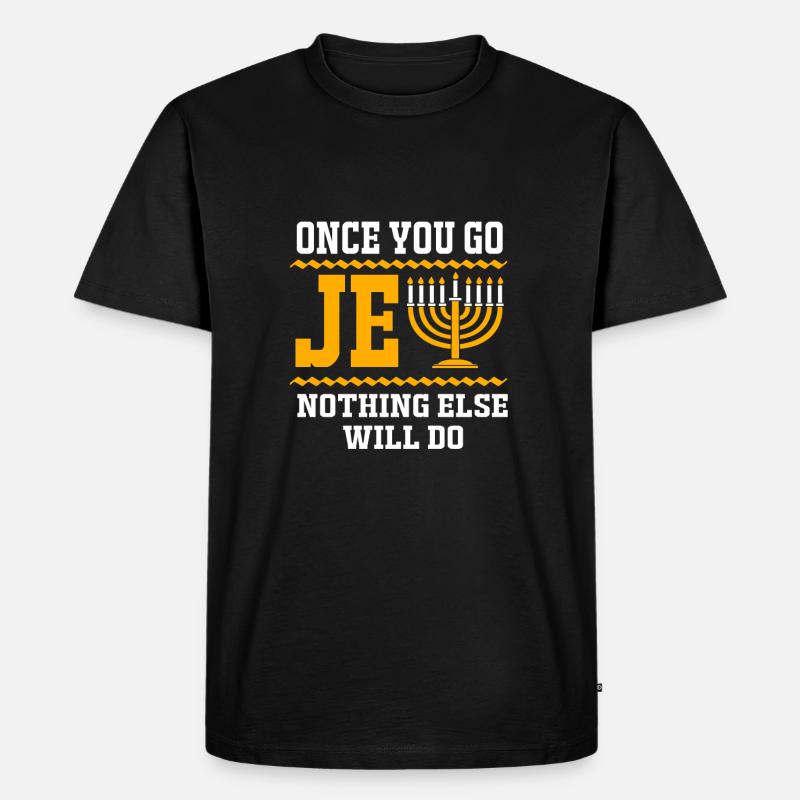 Chanukkah - Männer Premium Bio T-Shirt - Schwarz