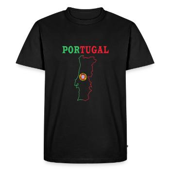 Portugal - T-shirt Premium bio Homme - noir - Devant - Nico (187cm)
