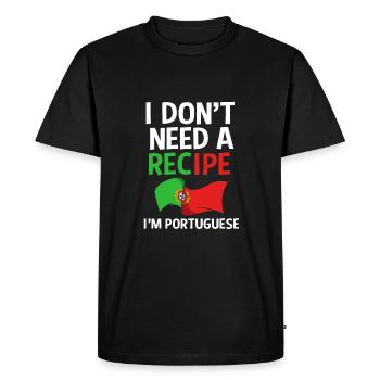 Portugal - T-shirt Premium bio Homme - noir - Devant - Nico (187cm)