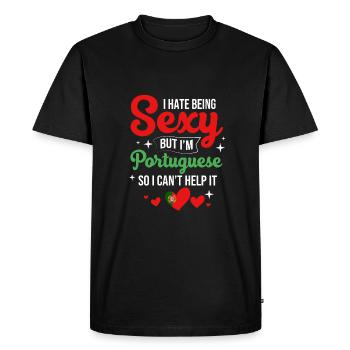 Portugal - T-shirt Premium bio Homme - noir - Devant - Nico (187cm)