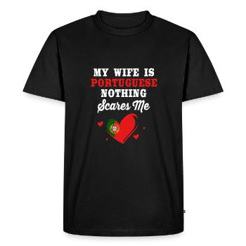 Portugal - T-shirt Premium bio Homme - noir - Devant - Nico (187cm)