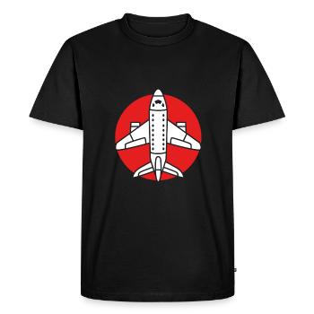 Pilote d’avion - T-shirt Premium bio Homme - noir - Devant - Nico (187cm)
