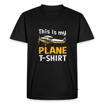Pilote d’avion - T-shirt Premium bio Homme - noir - Devant - Nico (187cm)