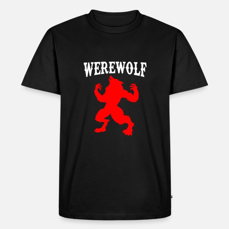 Werwolf - Männer Premium Bio T-Shirt - Schwarz