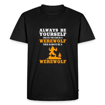 Loup-garou - T-shirt Premium bio Homme - noir - Devant - Nico (187cm)