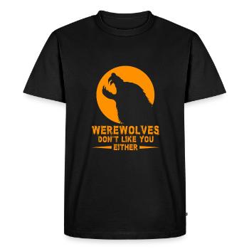 Loup-garou - T-shirt Premium bio Homme - noir - Devant - Nico (187cm)