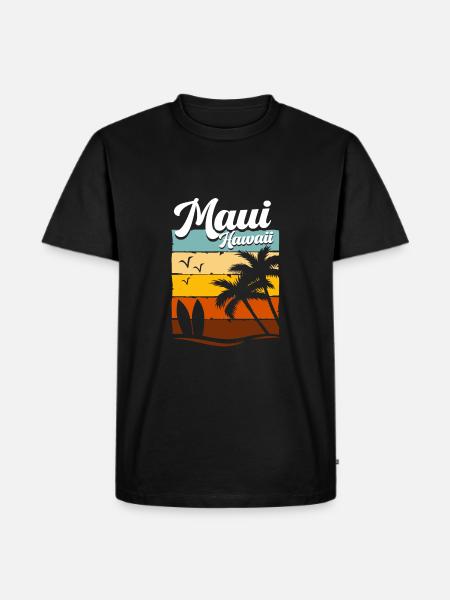 Maui Hawaï Hawaïen - T-shirt Premium bio Homme - noir
