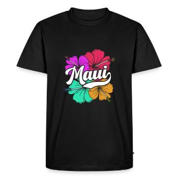 Maui Hawaï Hawaïen - T-shirt Premium bio Homme - noir - Devant - Nico (187cm)