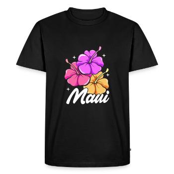 Maui Hawaï Hawaïen - T-shirt Premium bio Homme - noir - Devant - Nico (187cm)