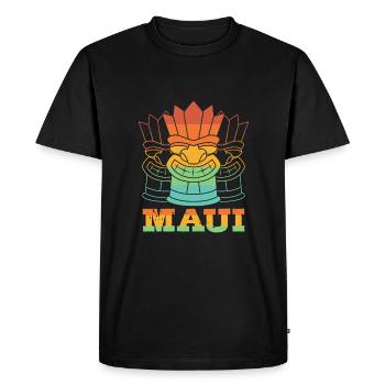 Maui Hawaï Hawaïen - T-shirt Premium bio Homme - noir - Devant - Nico (187cm)