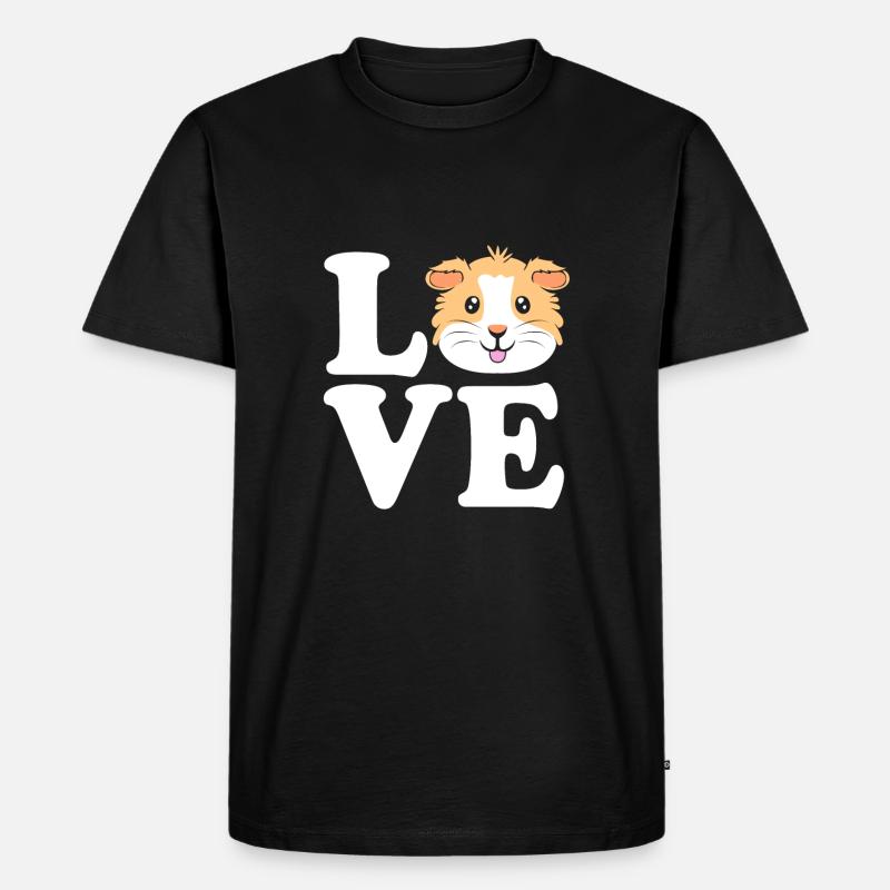 Meerschweinchen - Männer Premium Bio T-Shirt - Schwarz
