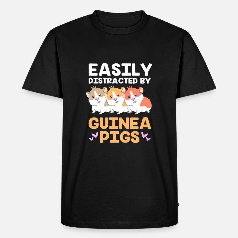 Meerschweinchen - Männer Premium Bio T-Shirt - Schwarz