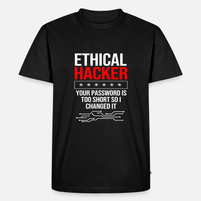 Cybersecurity Cyber Programmierer Hacker - Männer Premium Bio T-Shirt - Schwarz