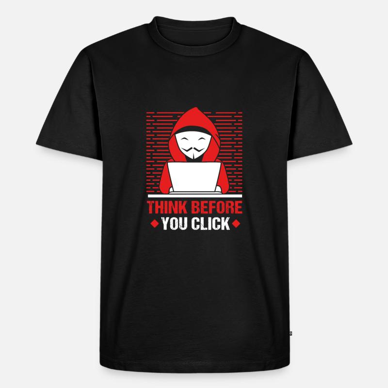 Cybersecurity Cyber Programmierer Hacker - Männer Premium Bio T-Shirt - Schwarz