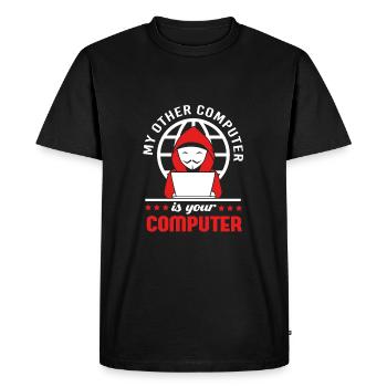 Cybersecurity Cyber Programmer Hacker - Men's Premium Organic T-Shirt - black - Front - Nico (187cm)