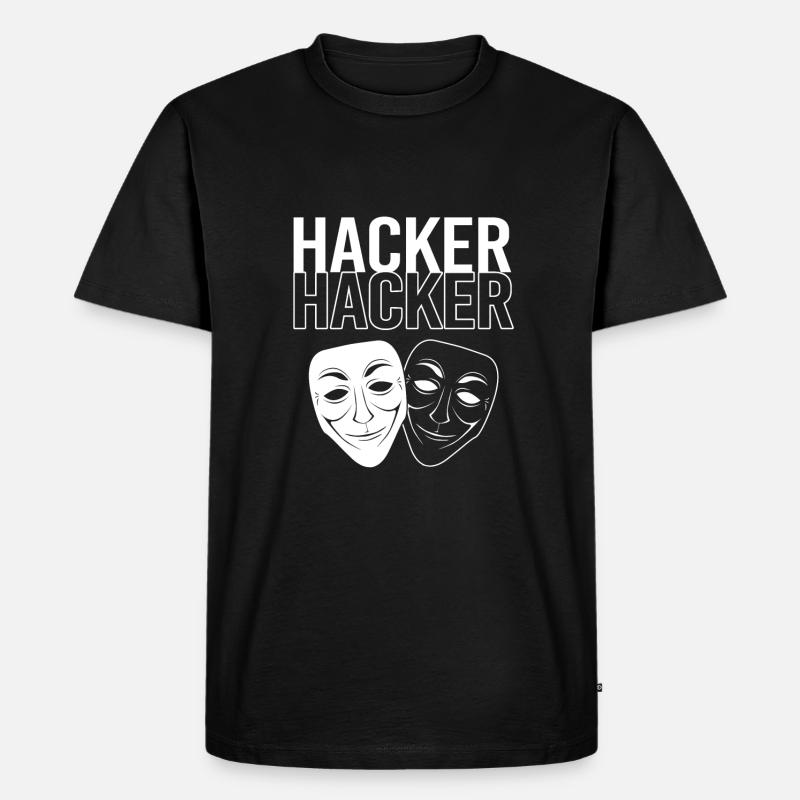 Cybersecurity Cyber Programmierer Hacker - Männer Premium Bio T-Shirt - Schwarz