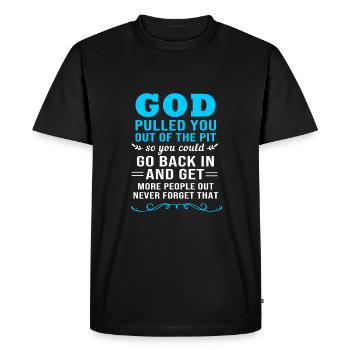 Drug-free addiction addicted - Men's Premium Organic T-Shirt - black - Front - Nico (187cm)