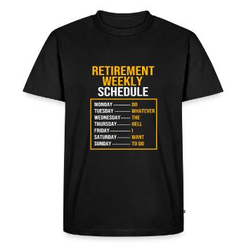 Retraité Retraité Retraité - T-shirt Premium bio Homme - noir - Devant - Nico (187cm)