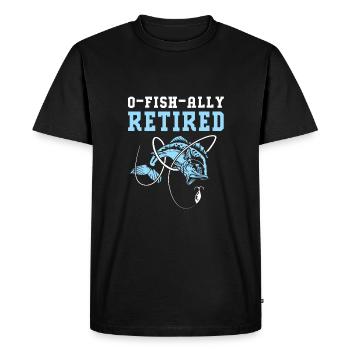 Retraité Retraité Retraité - T-shirt Premium bio Homme - noir - Devant - Nico (187cm)
