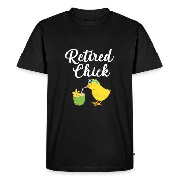 Retraité Retraité Retraité - T-shirt Premium bio Homme - noir - Devant - Nico (187cm)