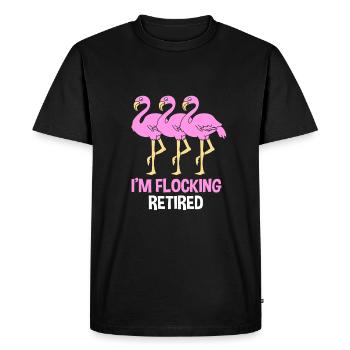 Retraité Retraité Retraité - T-shirt Premium bio Homme - noir - Devant - Nico (187cm)