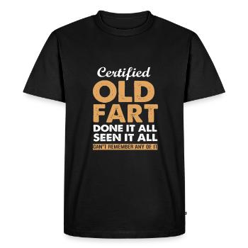 Retraité Retraité Retraité - T-shirt Premium bio Homme - noir - Devant - Nico (187cm)