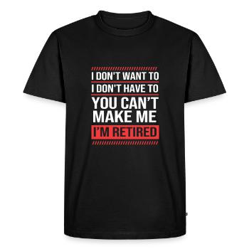 Retraité Retraité Retraité - T-shirt Premium bio Homme - noir - Devant - Nico (187cm)