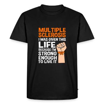 Sclérose en plaques SEP - T-shirt Premium bio Homme - noir - Devant - Nico (187cm)