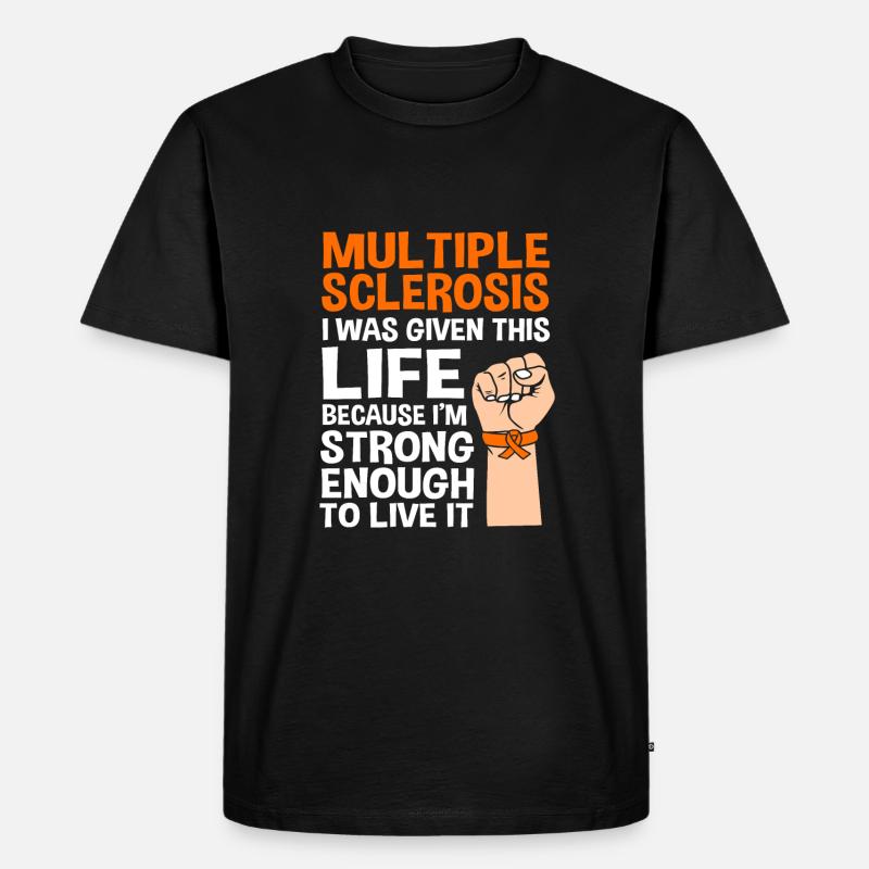 Multiple Sclerosis MS - Men's Premium Organic T-Shirt - black