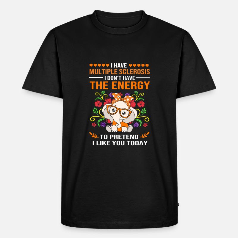 Multiple Sklerose MS - Männer Premium Bio T-Shirt - Schwarz