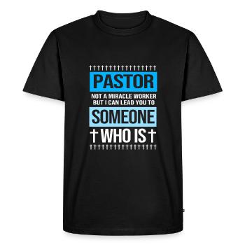 Pasteur - T-shirt Premium bio Homme - noir - Devant - Nico (187cm)