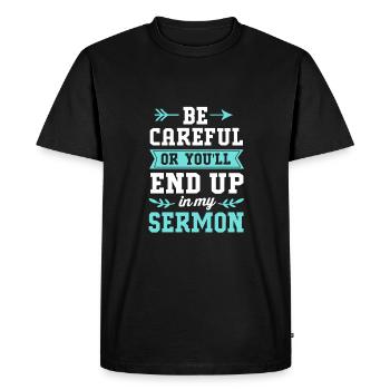 Pasteur - T-shirt Premium bio Homme - noir - Devant - Nico (187cm)