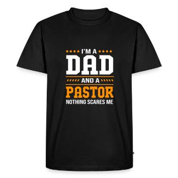 Pasteur - T-shirt Premium bio Homme - noir - Devant - Nico (187cm)