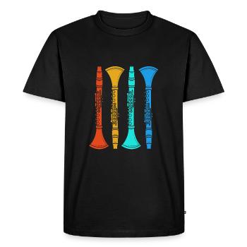 Clarinette - T-shirt Premium bio Homme - noir - Devant - Nico (187cm)