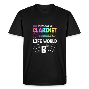 Clarinette - T-shirt Premium bio Homme - noir - Devant - Nico (187cm)