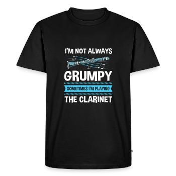 Clarinette - T-shirt Premium bio Homme - noir - Devant - Nico (187cm)